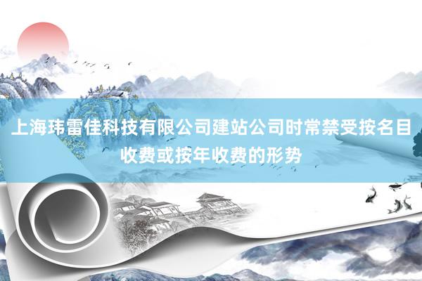 上海玮雷佳科技有限公司建站公司时常禁受按名目收费或按年收费的形势